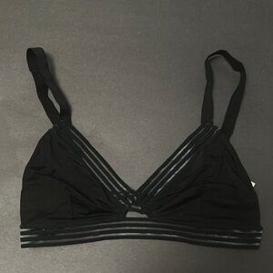 Xhilaration Black Striped Women's Bralette